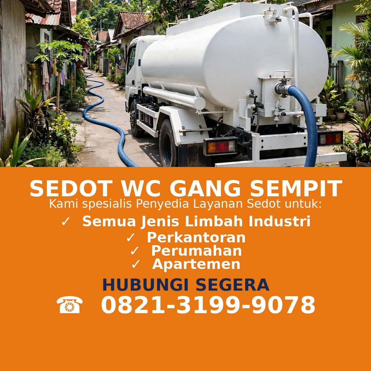 Sedot WC di Gang Sempit: Persiapan Selang Truk Vakum